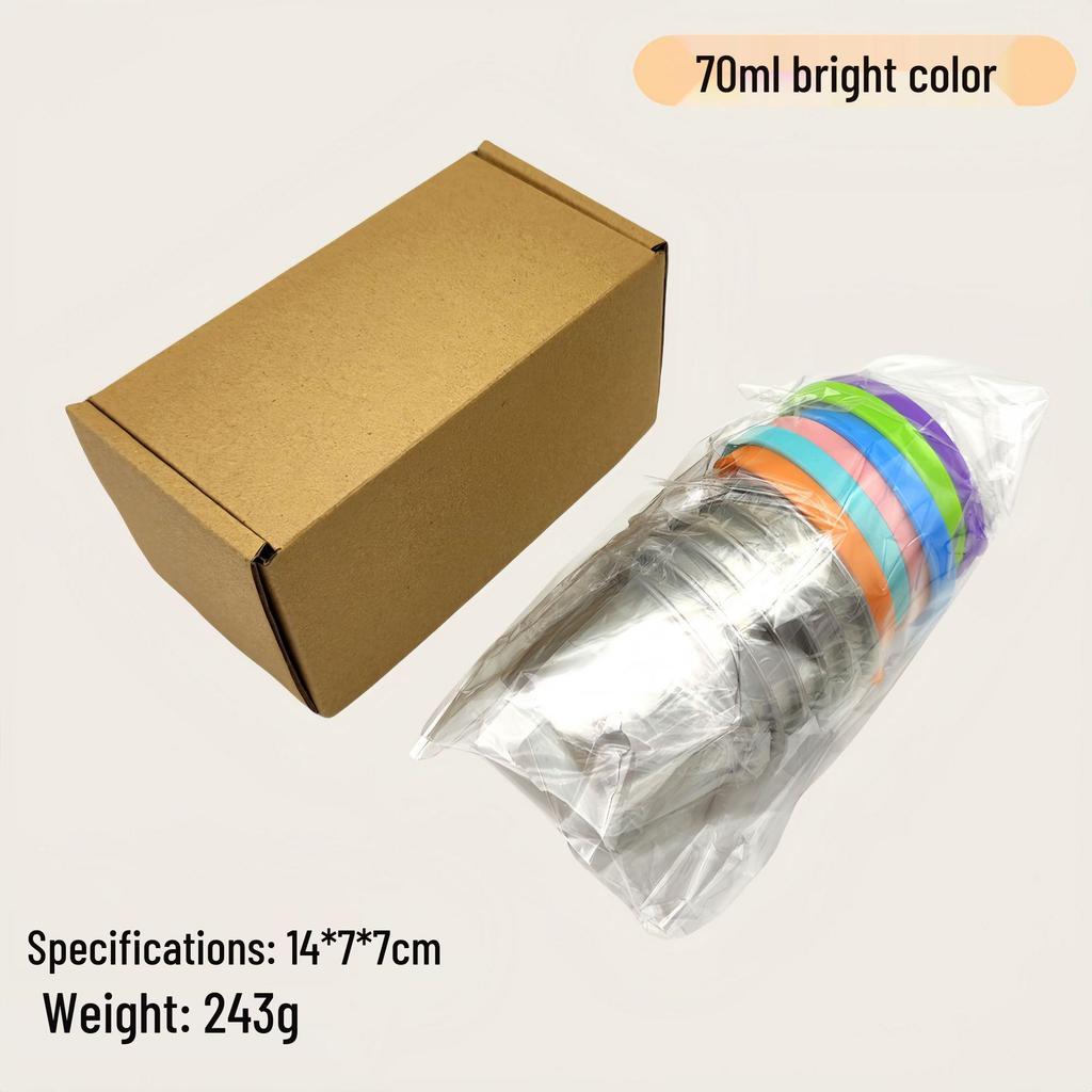 Reusable Sauce Cup with Macaron Lid - 304 Stainless Steel, 40/50/70ML, Portable Dipping or Seasoning Dish.