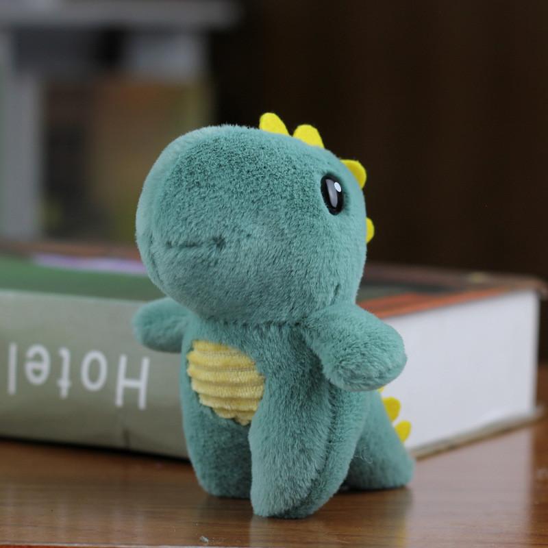 Cute Miniature Dinosaur Plush Toy Keychain Soft Pp Cotton Filled Doll