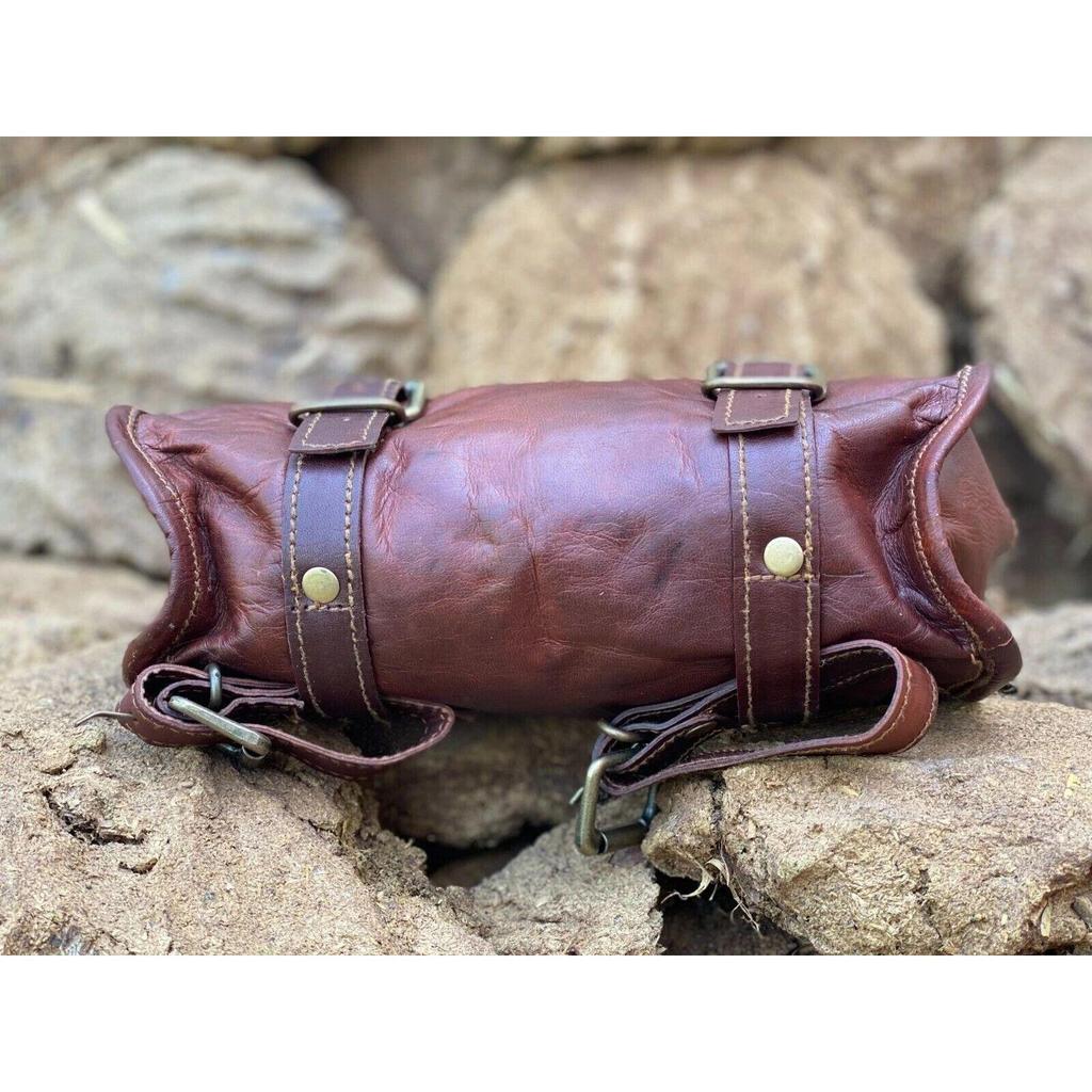 Motorcycle Leather Tool Bag Motorbike Tool Roll Saddle Storage Bag