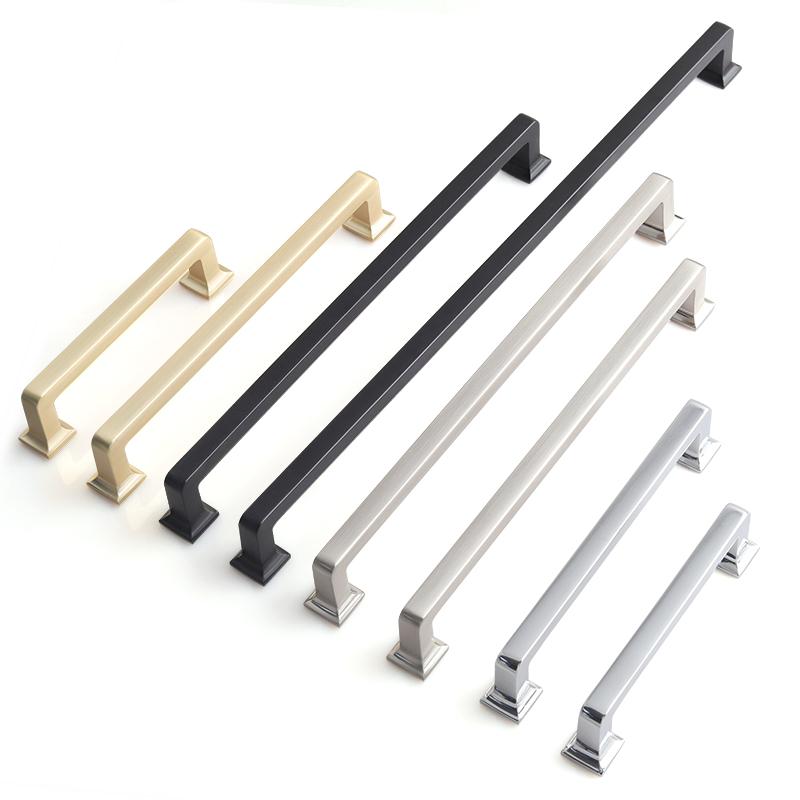 Oukali High Quality Modern Furniture Cabinet Handle Kitchen Bathroom Brushed Brass 5 Inch Matt Black Drawer Pull Handles