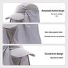 Men's Outdoor Sun Protection Fishing Hat with Detachable Neck Flap