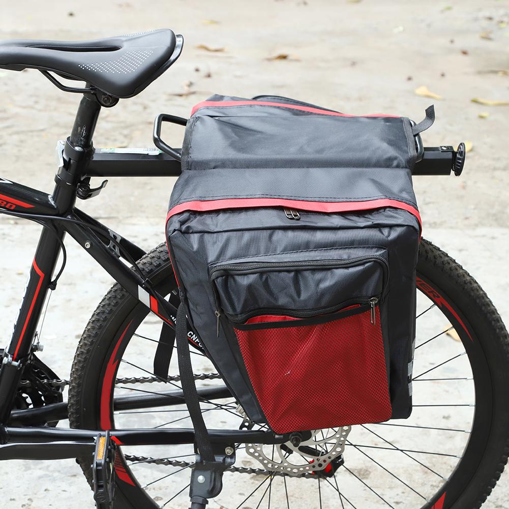 20L MTB Bicycle Carrier Bag Waterproof Double Side Pannier Bag Bicycle Luggage Pannier Bike Rack Rear Seat Bag Bike Accessories