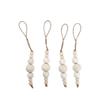 European Pastoral Wooden Bead & Tassel Napkin Ring - Handmade Woven Rope Design