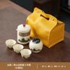 Kung Fu Guochao Fornace di Huang Ru L'intero set di servizi da tè può essere aperto per preparare il tè in ceramica, con una teiera da inviare come regalo a insegnanti e anziani