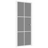 Vidaxl Drzwi Wewnętrzne, 83X201,5 Cm, Białe, Szkło Esg I Aluminium