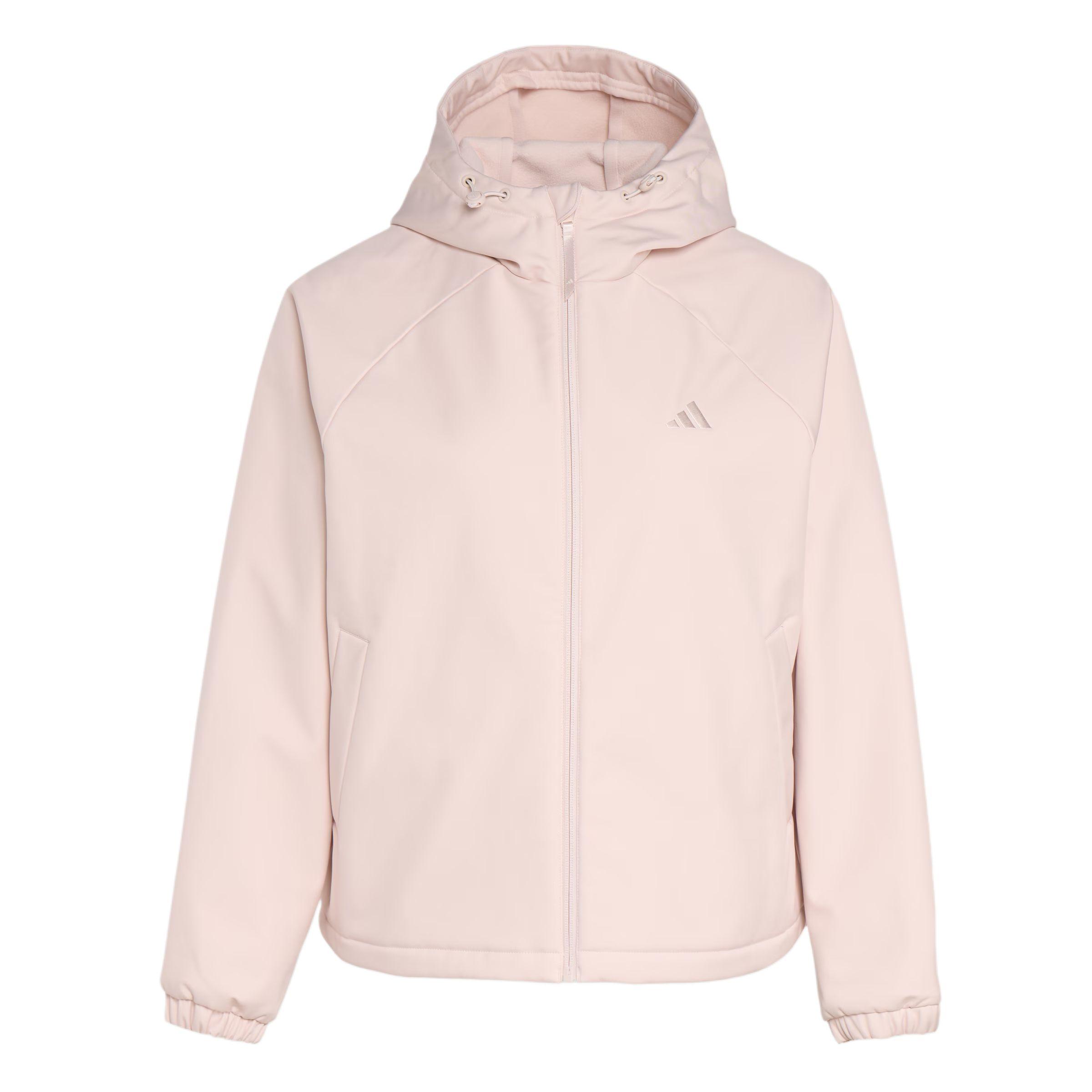 Adidas Softshell Fleece Lined Athleisure Hooded Loose Fit Softshell Jacket Women s KS2761 M