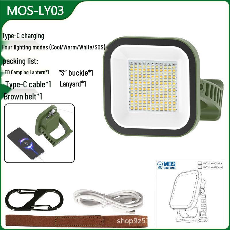 Solar-Powered Camping Lantern with Magnetic Base and Power Bank