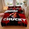 3pcs The Dark Doll Chucky Printed Quilt Set - Soft and Comfortable Quilt Cover for Bedroom, Guest Room and Dormitory Decorative Bedding Set
