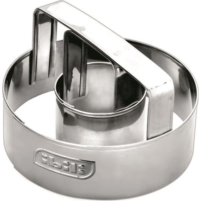 Decoupoir a beignets/donuts inox. diametre 9 cm. muni d'une poignee inox. passe au lave-vaisselle.