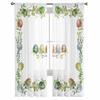 Easter Egg Plant Leaves Sheer Curtains For Living Room Kitchen Window Curtains Bedroom Tulle Voile Curtains