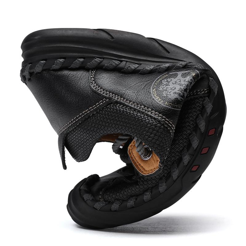 Pánské ručně vyráběné ležérní kožené boty venkovní nízké tenisky