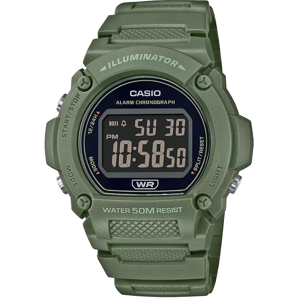 [Casio] CASIO Standard Digital Watch W-219HC-3BV Men s Moss Green Overseas Model [Parallel Import]