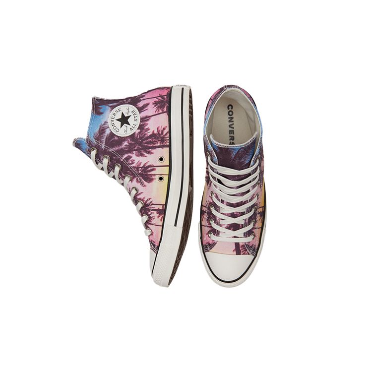 Converse Chuck Taylor All Star Comfortable Versatile High-Top Canvas Shoes Unisex Sneakers Sunset-Palm 171279C