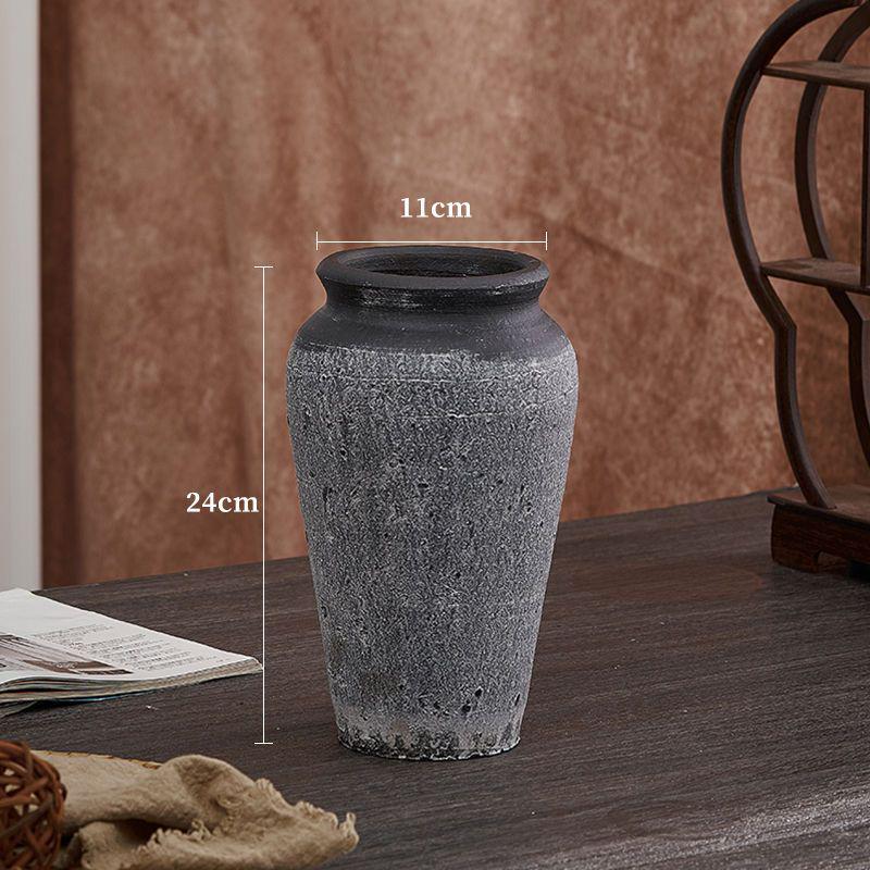 

Керамическая ваза ручной работы для суккулентов и цветов, ретро терракотовый глиняный кувшин для сухоцветов. With drainage hole