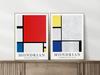 Set aus zwei Mondrian-Postern