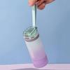 1pc-500ml-High Beauty Gradient Water Cup Women's Summer INS Style Student Plastic Anti Drop Large Capacity Frosted Cup