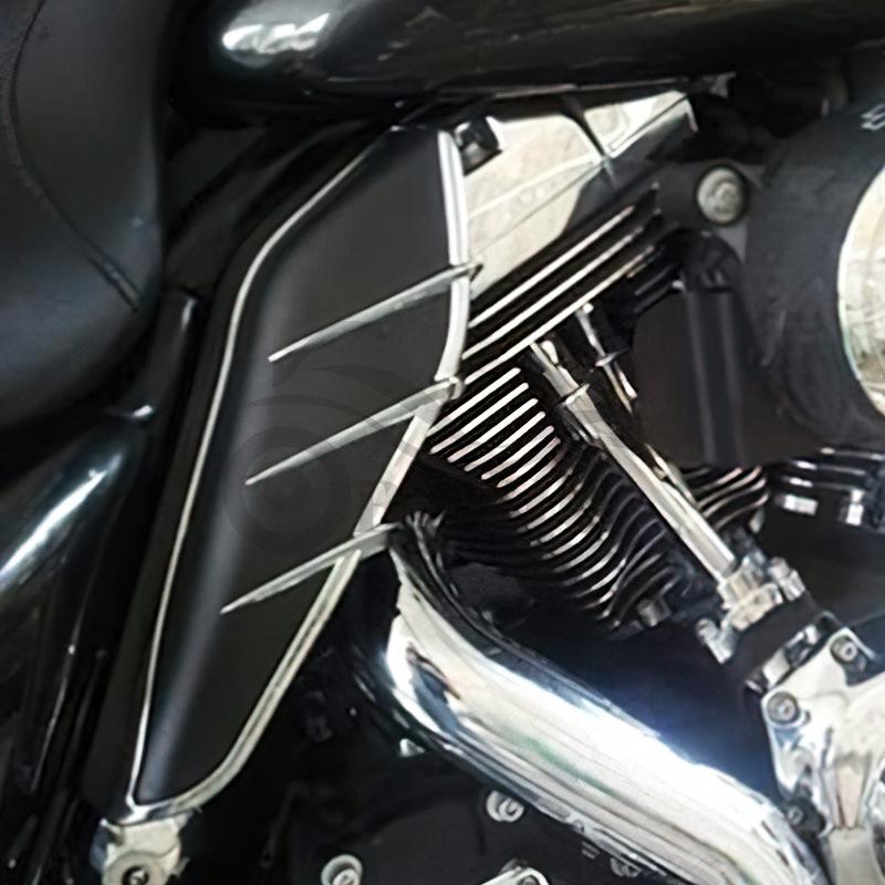 Harley Big Glide Modified Heat Shield Engine Side Panels