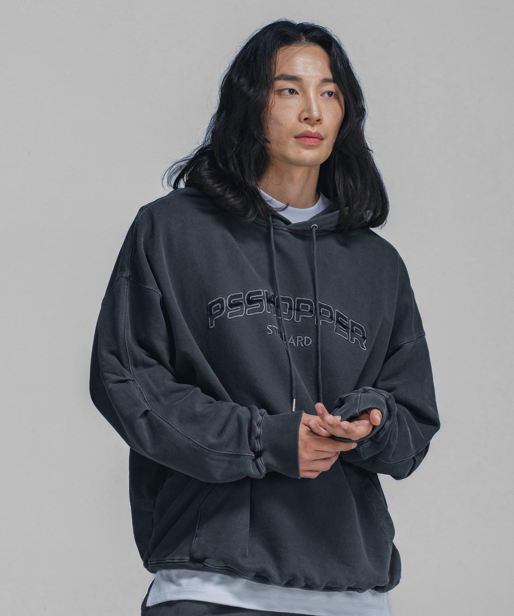 Ps Shopper Original Pigment Washed Hoodie [Dark Gray] M