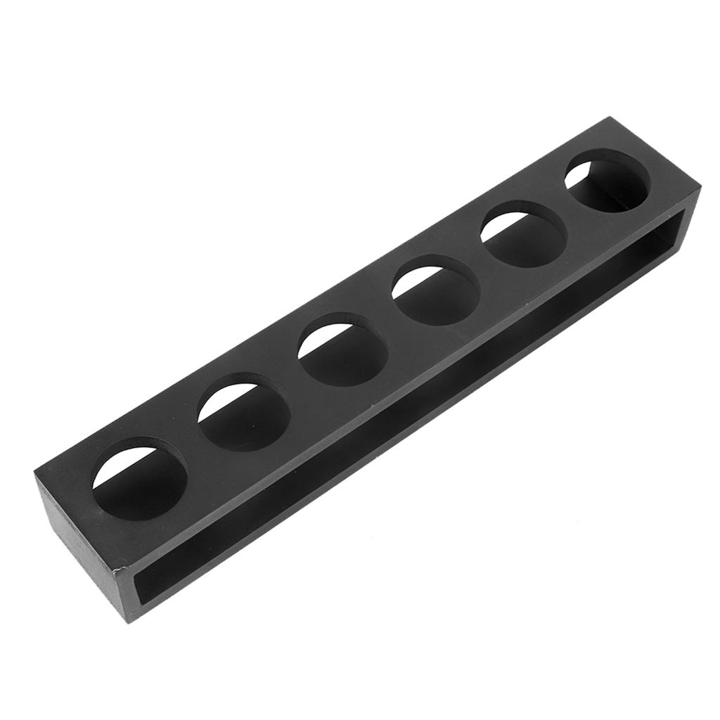 Svart Tre Vinglassholder Koppholdere Stativ for Hjemmebar Restaurant BryllupsbrukSvart Rett 6