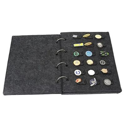 Spilla in feltro, espositore, contenitore per libri, porta badge in metallo, scatola porta spilla, bacheca, contenitore per badge scolastico, collezione