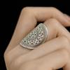 Foxanry Vintage Handmade Ring For Women Party Jewelry Creative Design Hollow Flower Geometry Ring Accessories Gifts
