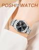 Waterdicht Mode Roestvrij Staal Dames Luminous Kwarts Horloge met Eenvoudige Band