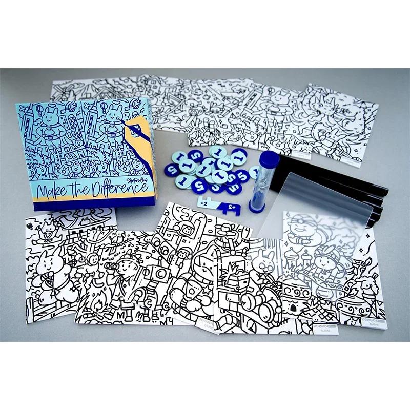 Elevate Family Fun Night with party Games - Make The Difference and Board Game Collection