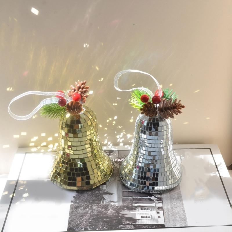 Sparkling Glass Discos Bauble Christmas Tree Hangings Charm Ornament Easy to Hanging Festival Home Decoration Supplies