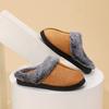 Winter Hairy Slippers for Home Use, Anti Slip and Warm Cotton Slippers, Faded Fur Mouth, Thick Sole, Couple Style Cotton Slippers