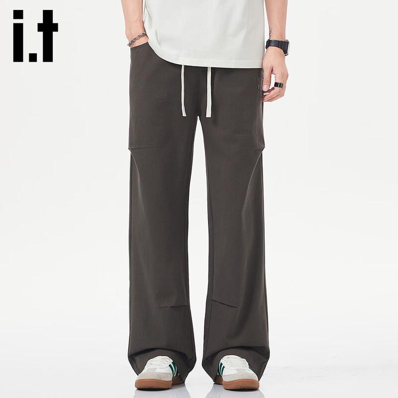 Izzue It Men's Loose Straight-Leg Workwear Casual Pants