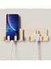 2pcs Phone/Tablet Charging Stand With Hook, Home/Room Hanging Small Item Organizer, Drill-Free Phone Charging Holder