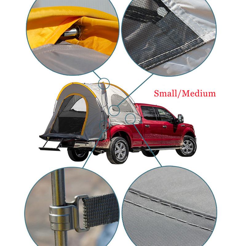 Pickup Truck Tent Truck Bed Tent Outdoor Camping Family Tourist Fishing Picnic Travel Awnings Car Tent for 3-4 Person 3 Size