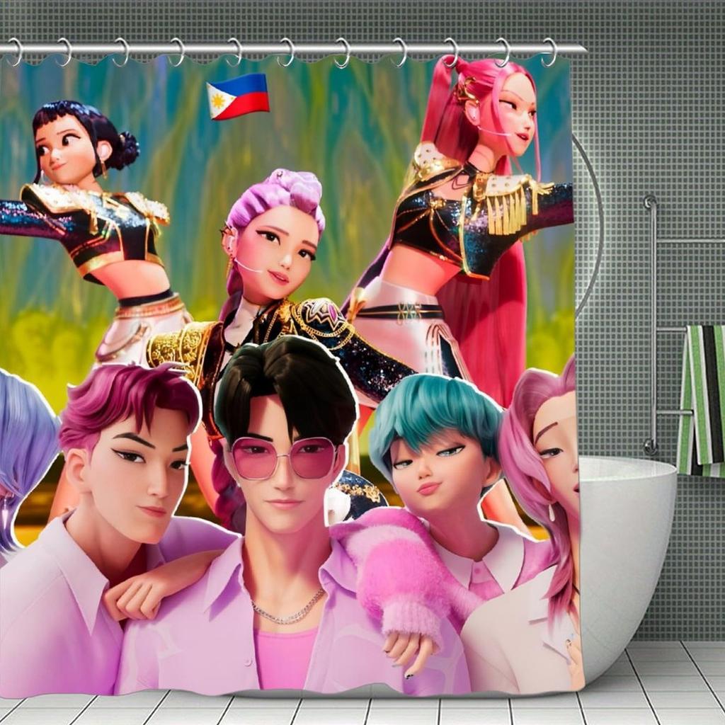Non Toilet Polyester Cover Mat Set Bathroom Shower Curtain