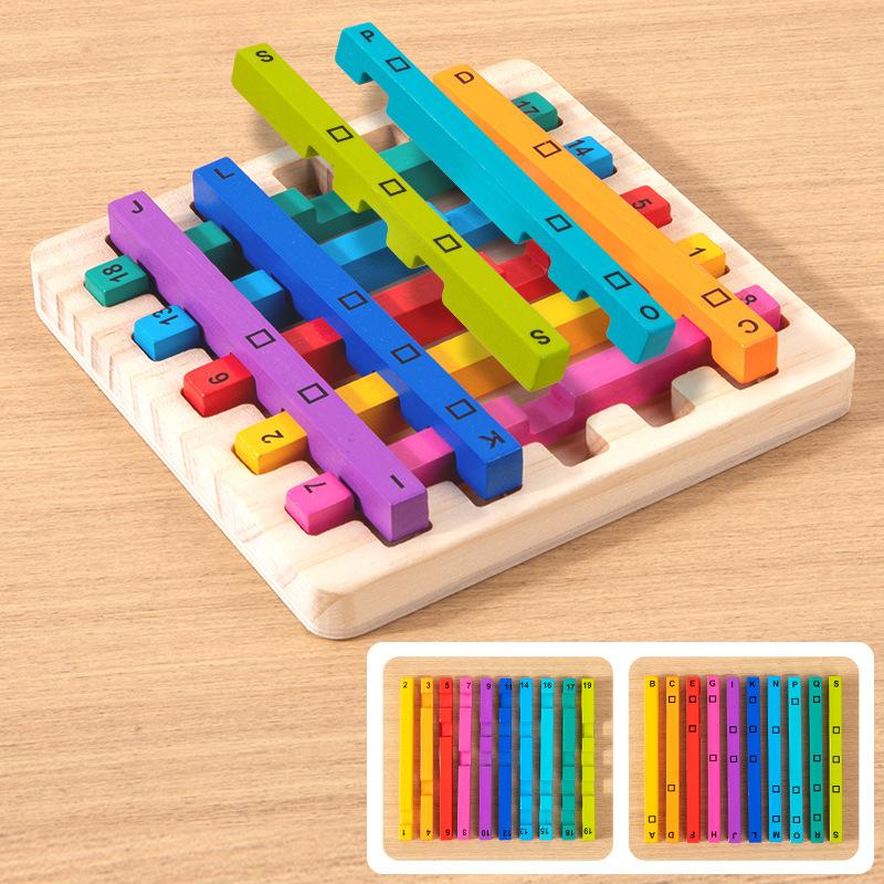 Wooden Montessori Educational Toys Rainbow Smart Stick Teaser Puzzle Board Game for Children Adults Logic Training Toys Girls