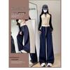 Women's High-Waisted Color Block Wide-Leg Sweatpants for Spring/Autumn 2026