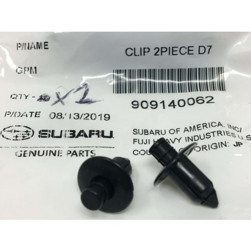 Subaru 2008-2019 Bumper Cover Retainer Clip (2) Impreza Crosstrek 909140062 OEM Ascent WRX Sti Forester Legacy Outback