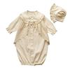 [OP Mini] Cotton SpringAutumn: Smooth Material Made In Japan 2-piece Baby Dress Set with Hat For Shrine Visits and Hospital Discharge Ceremony Dress