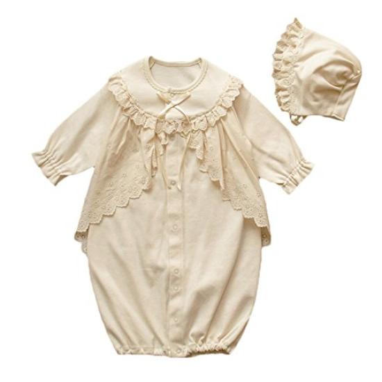 [OP Mini] Cotton SpringAutumn: Smooth Material Made In Japan 2-piece Baby Dress Set with Hat For Shrine Visits and Hospital Discharge Ceremony Dress