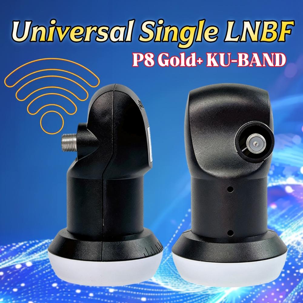 P8 Gold+ KU-BAND Linear Converter Universal Single LNBF HD Digital Satellite Signal Receiver for The New Tricolor 75 Satellites