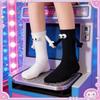 Holding Hands Socks Magnetic Couple Gifts, 3D Cartoon Eyes Funny Hand In Hand Tube Socks for Valentine's Day Christmas