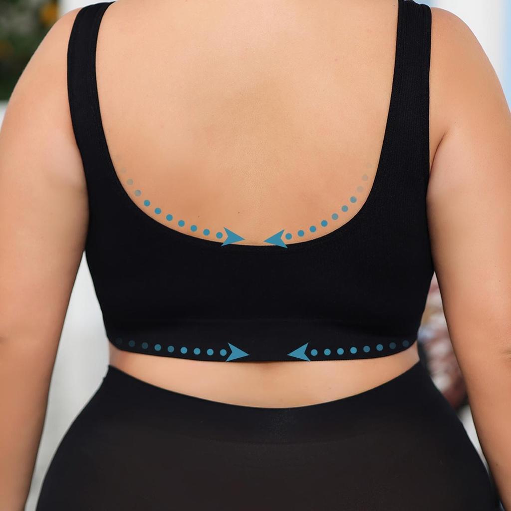 Plus Size Women's Lingerie Bra Comfortable, Bottomless, Gathering Gathering Side Breasts, Preventing Sagging,Black Packaging