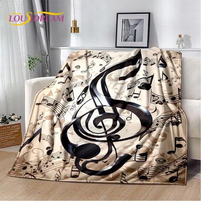 Note Music Colorful Musical Score Cartoon Blanket,Soft Throw Blanket for Home Bedroom Bed Sofa Picnic Travel Office Cover Child