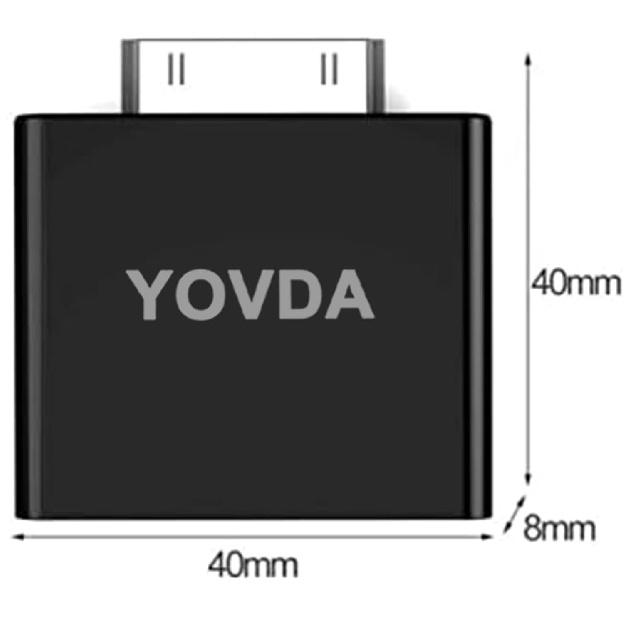 Bluetooth Transmitter for iPod, 30 Pin Bluetooth Adapter for Old iPod Classic, Plug and Play Bluetooth Adapter Compatible with iPod Classic