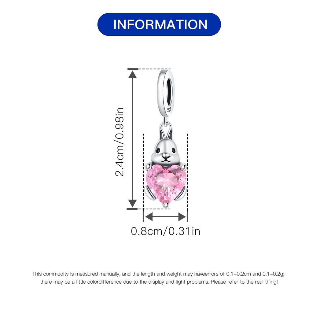 Bead Components Copper Metal Charm Bead Components Authentic Original Embrace Love Rabbit Pendant Bead Component Bead Components Compatible With