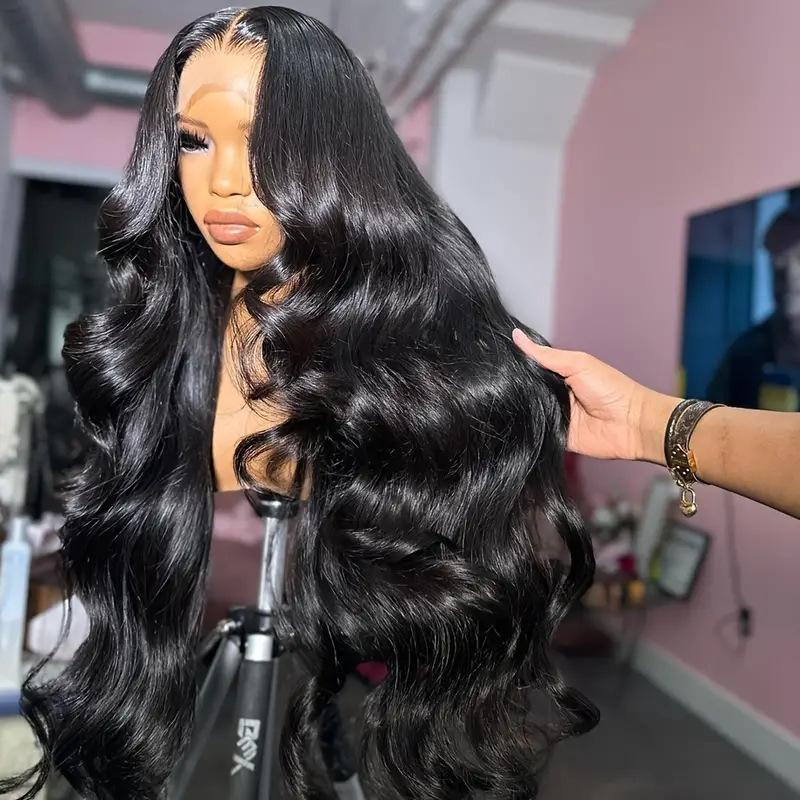 European and American fashion front lace wig, hot-selling 40-inch big wave long curly wig head
