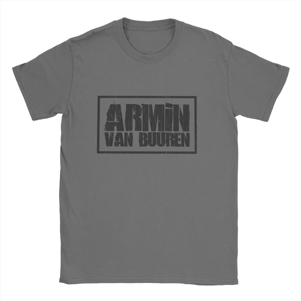 Vintage DJ Armin Van Buuren  TShirt for Men Round Neck Pure Cotton T Shirts  Short Sleeve Tee Shirt Unique Clothing