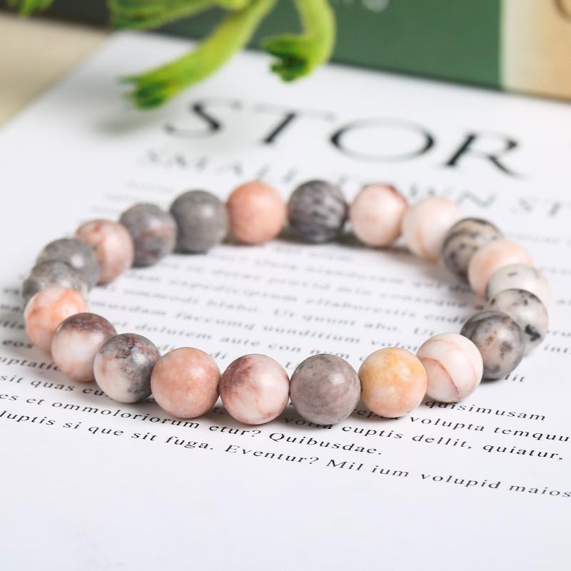 Natural Crystal Agate & Tiger Eye Stone Bracelet - Fashionable Round Beads for Men & Women