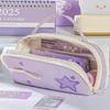 Cute Pencil Case Pouch With Handle Large Capacity Pen Box Holder Organizer For Office Workspace Supplies Desk Accessories