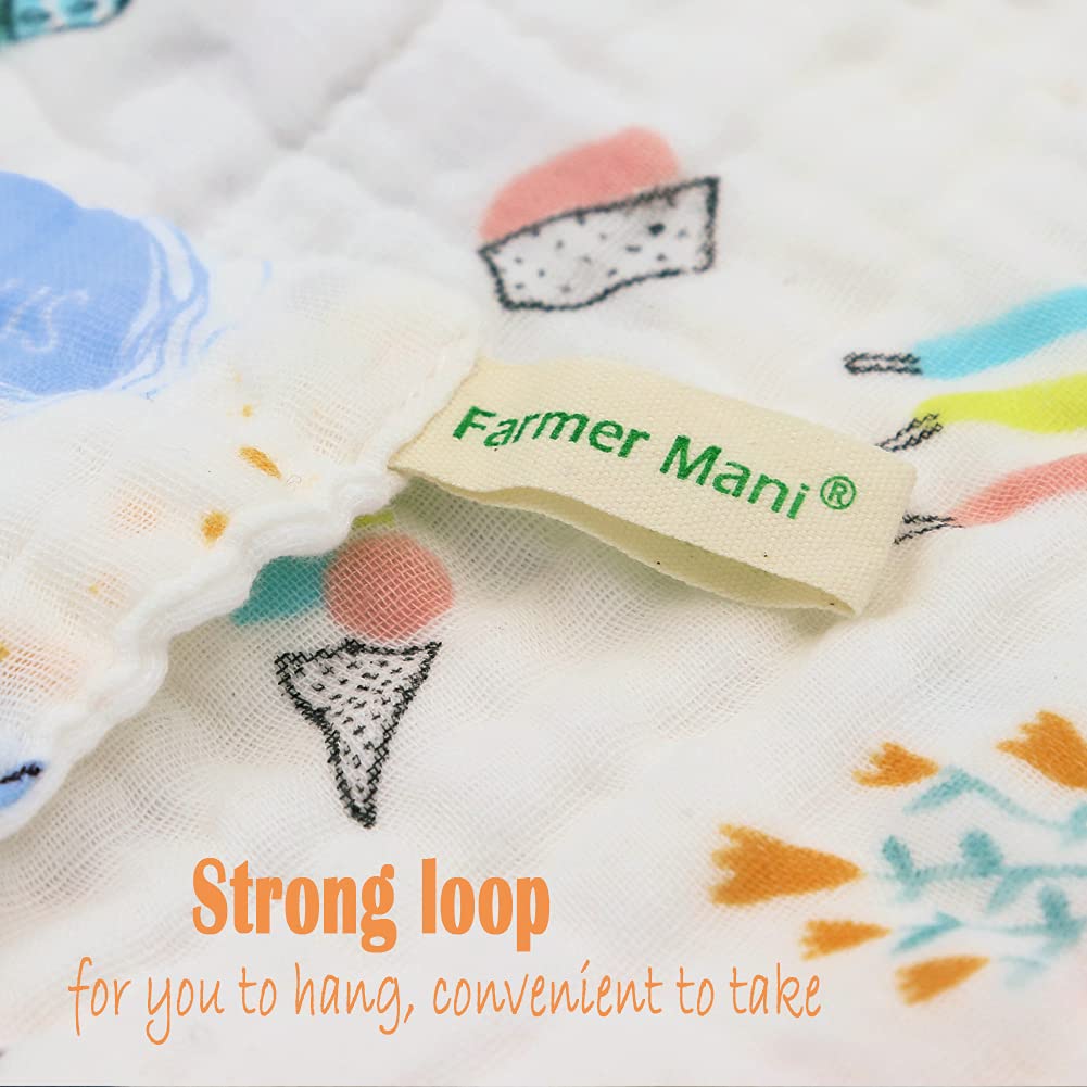 Set prosop de pânză pentru bebeluși bumbac 6 straturi prosop pentru bebeluși 30 x 30 cm Prosop reutilizabil perfect pentru persoanele cu piele sensibilă și bebeluși (6 bucăți) 100%