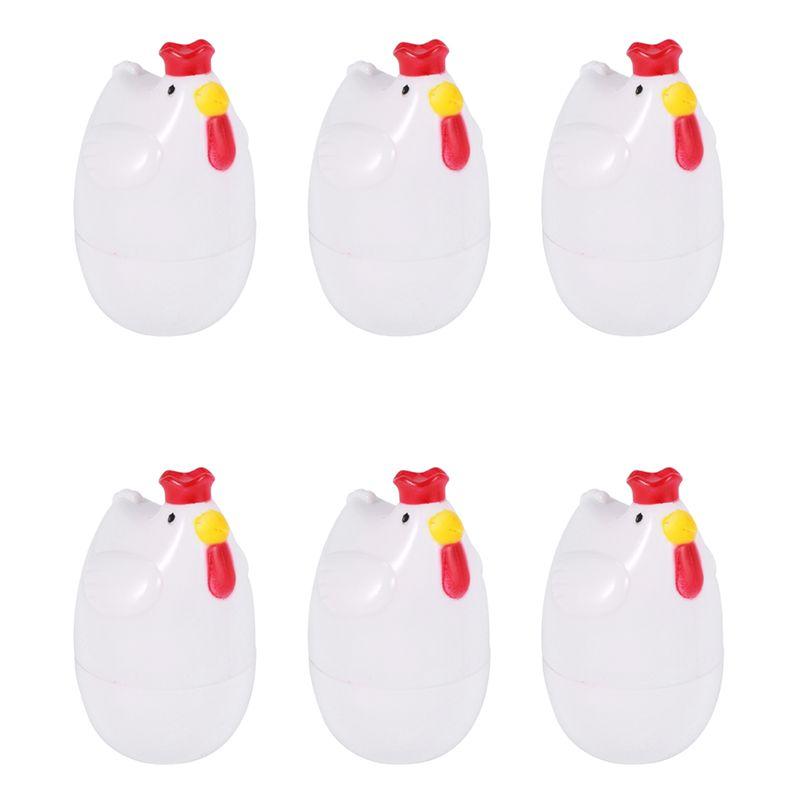 

ABUL-6X Chick-Shaped 1 Boiled Egg Steamer Steamer Pestle Microwave Egg Cooker Cooking Tools Kitchen Gadgets Accessories Tools белый